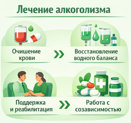 лечение алкоголизма в Ужуре этапы